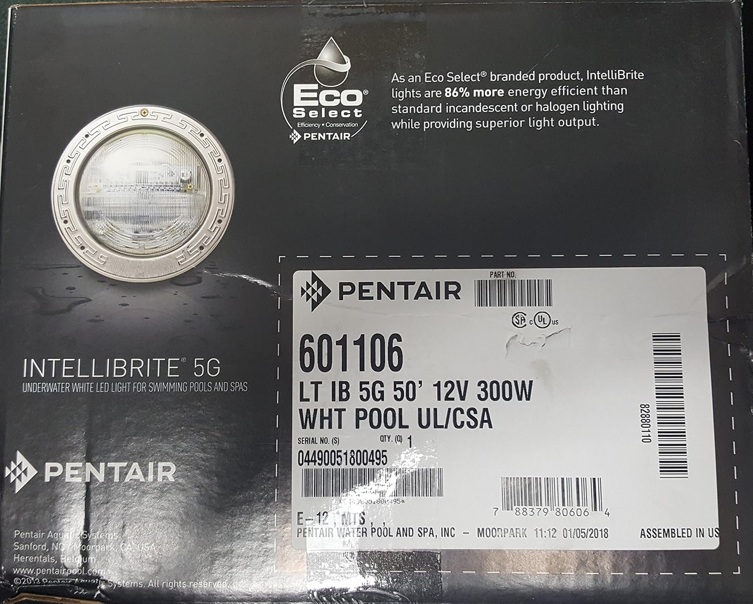 Pool & Spa Lights Home & Garden Pentair 600054 IntelliBrite