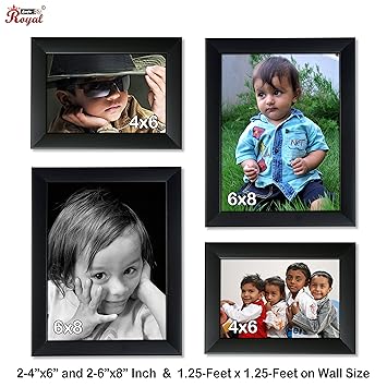 Ajanta Royal Classic Set of 4 Individual Photo Frames (2-4x6, 2-6x8 Inch) : A-24C