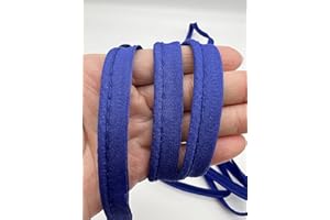 PEPPERLONELY 5 Yards 12mm (1/2 Inch) Cotton Bias Piping Type, Bias Type with Cord, Piping Trim with Cord, Lip Cord Trim for Sewing Clothing Upholstery Trimming - Royal Blue