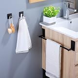 JS Towel Holder Self-Adhesive 40 cm Black Brushed Stainless Steel view 5