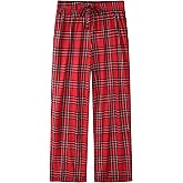 IHU Boys Pajama Pants Soft Kids Plaid Pj Bottom Lounge Pants Sleepwear with Drawsting & Pockets for Boys Girls Clothes