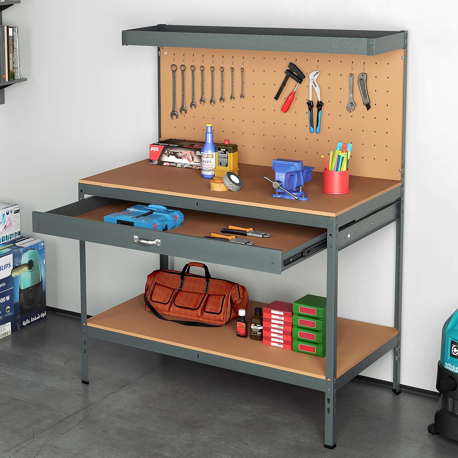 Up To 70 Off Steel Garage Work Bench Tool Box Workbench Storage With Drawers Pegboard And 12 Pegs Shelf Boltless Diy Workshop Station Heavy Duty 440kg Capacity Gray Business Industry Science More Discount Kingpneus Com Up To 70 Off Steel Garage Work Bench Tool Box Workbench Storage With Drawers Pegboard And 12 Pegs Shelf Boltless Diy Workshop Station Heavy Duty 440kg Capacity Gray Business Industry Science More Discount Kingpneus Com