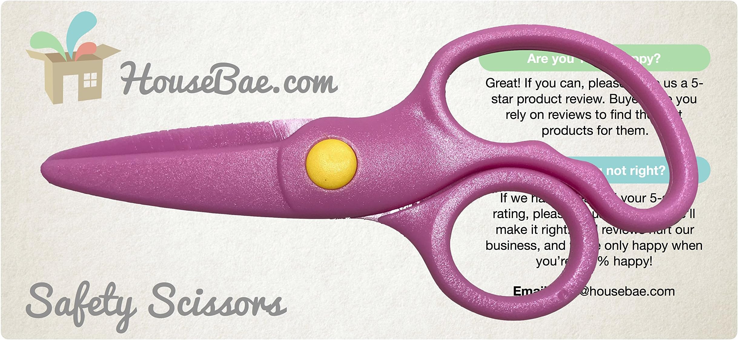 Child Safety Scissors, 5 inch (Pink)