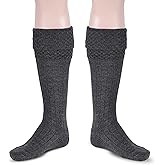 Allsafe Traders Scottish Bubbles And Square Kilt Hose for Men, Ribbed Socks for USA Shoe Sizes