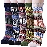 Loritta Wool Socks for Women, Winter Warm Stocking Stuffers Gifts for Women Cabin Crew Hiking Boot Socks
