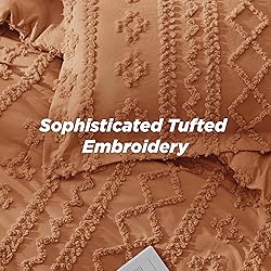 Bedsure Tufted Boho Comforter Set Twin Size