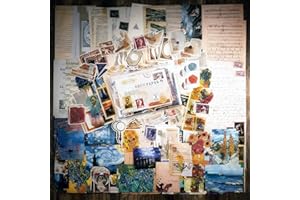 200-Piece Vintage Art Scrapbook Supplies Kit: Matte Paper, Stickers, Ideal for Journaling, Scrapbooking & Collage Art