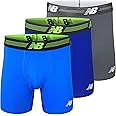 New Balance Men's 6" Premium Performance Boxer Brief with Fly Front (3 Pack)