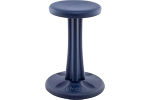 KORE DESIGN LLC KORE DESIGN Wobble Stool Chair, Girls + Boys Kid Desk Stools, Ergonomic Small Office Chairs, Flexible Seating Active Kids, ADD/ADHD, Classroom, School, Home, Pre-Teen (18.7in), Age 10-11 yr, Dark Blue