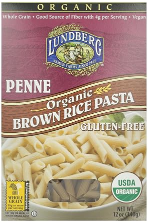 Lundberg Family farms Organic brown Rice pasta penne 12oz (073416006102)