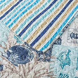 HoneiLife King Size Quilt Sets - 3 Pieces Coastal