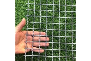 FengYoo 13Gauge Strong Galvanized Woven mesh 40"X24" 1" mesh|Delivered Flat|Poultry cage Netting -Anti-Rodent Steel mesh Crimped mesh Snake Fence Chicken Wire Fencing