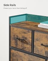 SONGMICS Chest of Drawers 7-Drawer Cabinet Rustic Brown Black LTS137B01 view 5