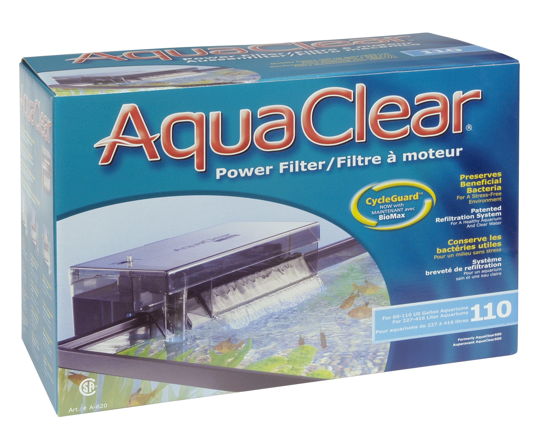 AquaClear 110 Aquarium Power Filter - for 60 to 110 Gallon 696391992514