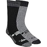 Jeep Men's Performance Wool Hiking Crew Socks (2-Pair)