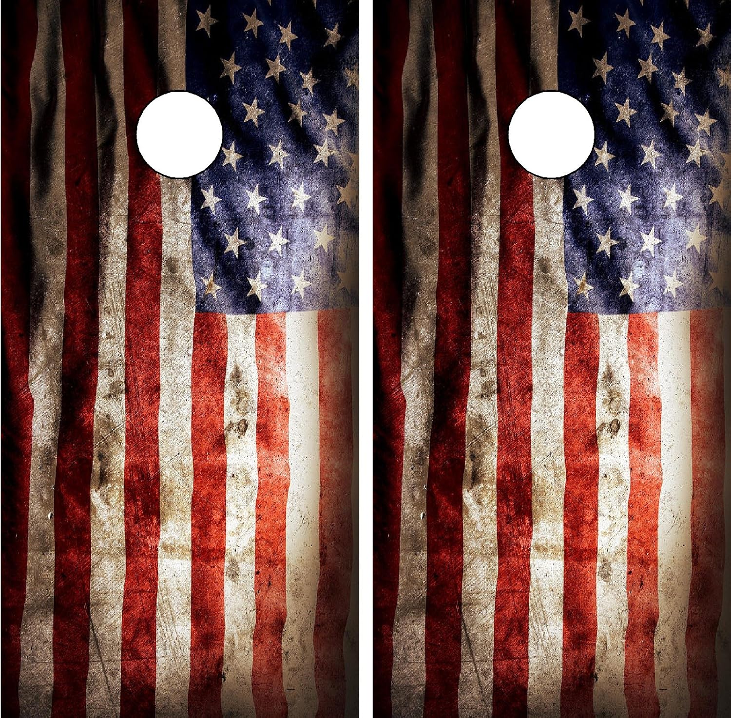 C196 Distressed American Flag Cornhole WRAP Wraps Laminated