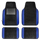 FH Group F14407BLUE Premium Full Set Carpet Floor Mat (Sedan and SUV with Driver Heel Pad Blue)