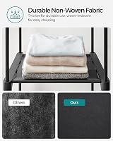 SONGMICS RYG02BK Portable Storage Cabinet with Hanging Rail 174 cm Wardrobe view 5