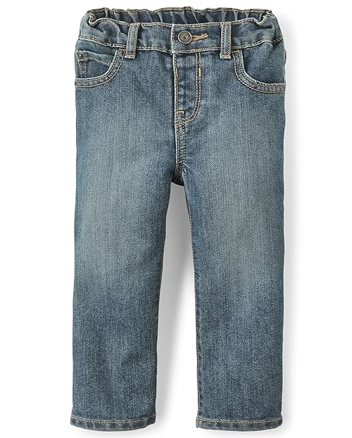 The Children's Place Baby Boys and Toddler Boys Basic Bootcut Jeans, Tide Pool, 2T