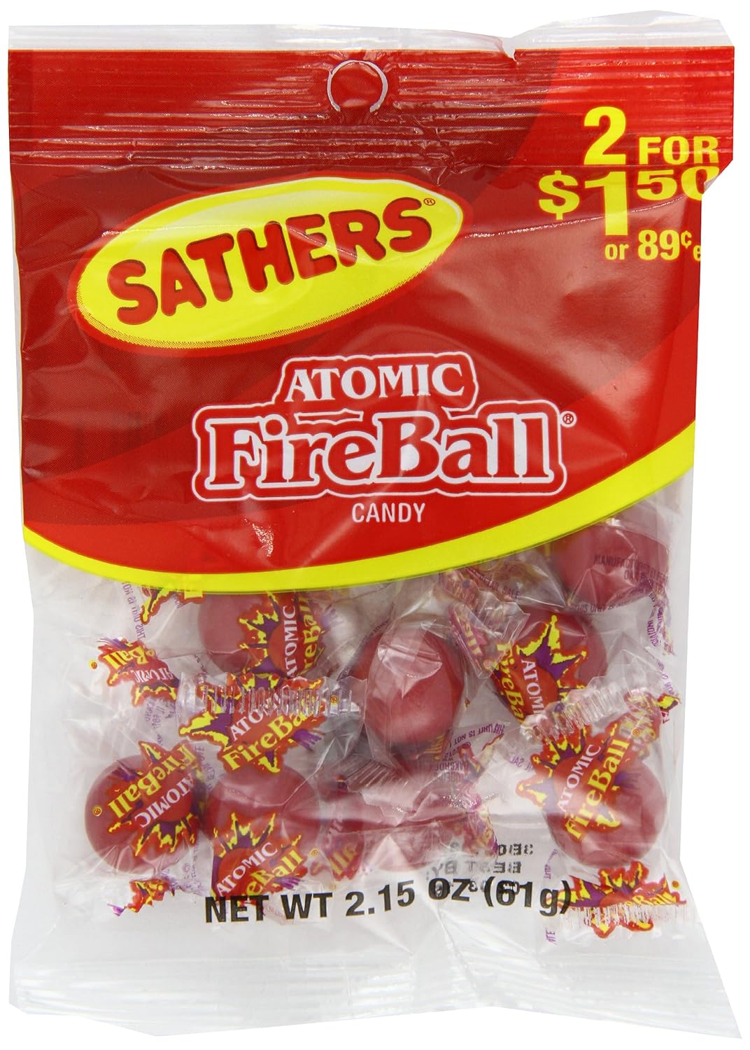 Farley's & Sathers Atomic Fireballs Candy 61 g Amazon.co.uk Grocery