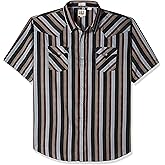 ELY Cattleman Mens Short Sleeve Stripe Western Shirt