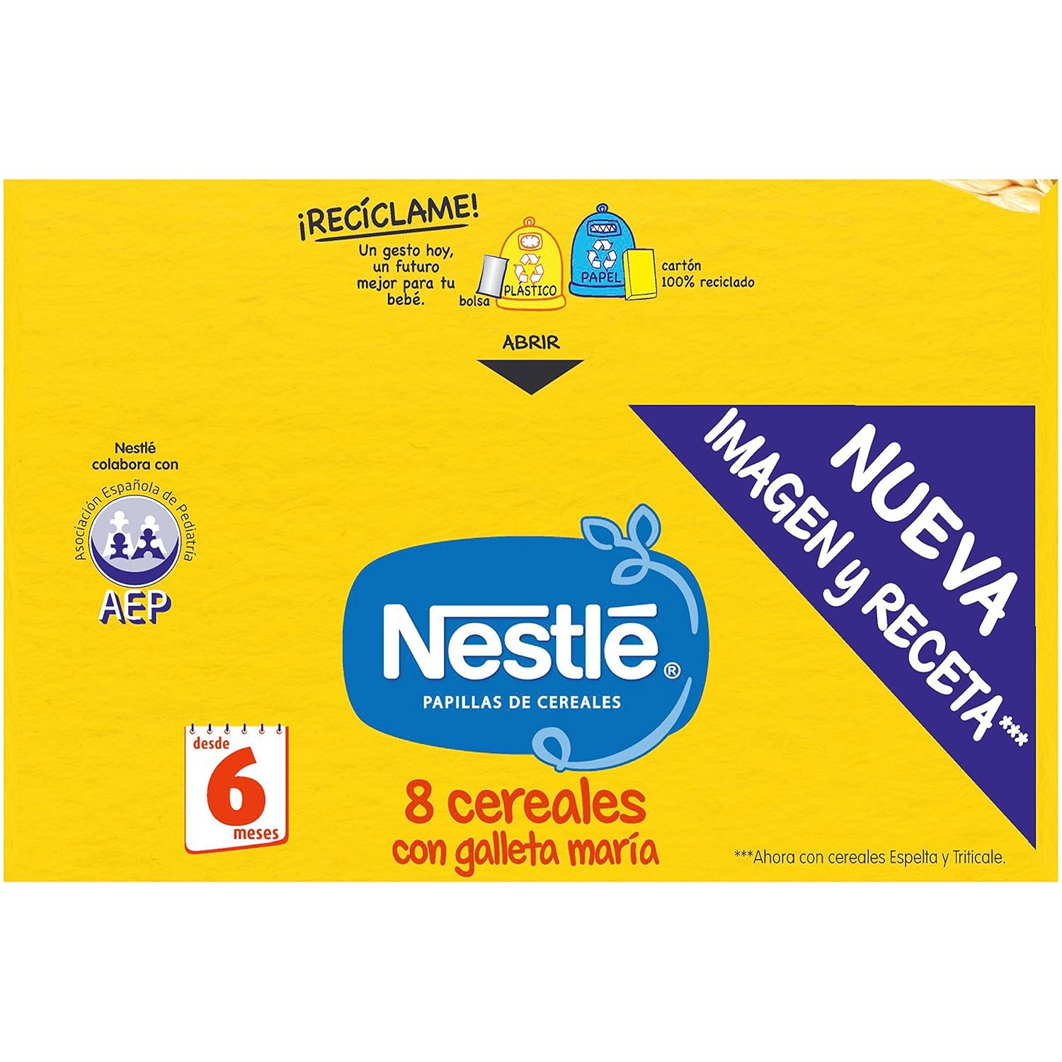 NESTLÉ Papilla 8 cereales con Galleta María - Alimento para Bebés: Amazon.es: Amazon Pantry