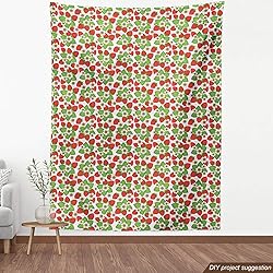 Ambesonne Spring Fabric by The Yard, Floral Pattern