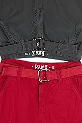 Raw X Boys Cargo Shorts 8-18 | 100% Cotton Belted