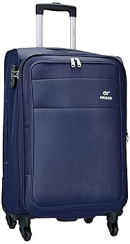 Princeware Bonn Polyester 68 cms Navy Blue Softsided Check-in Luggage (6733 -BL)