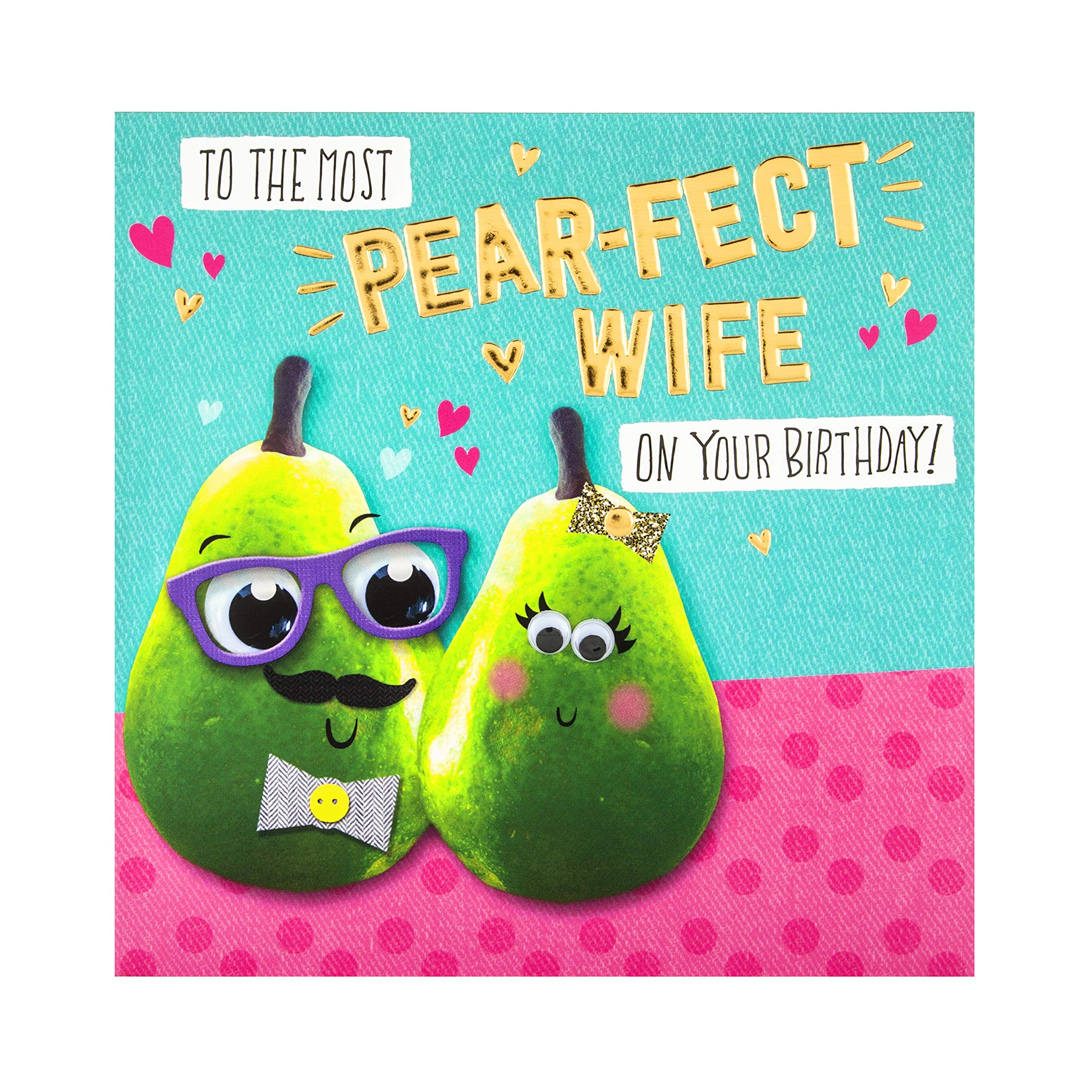 Hallmark Birthday Card for Wife - Fun Embossed Design