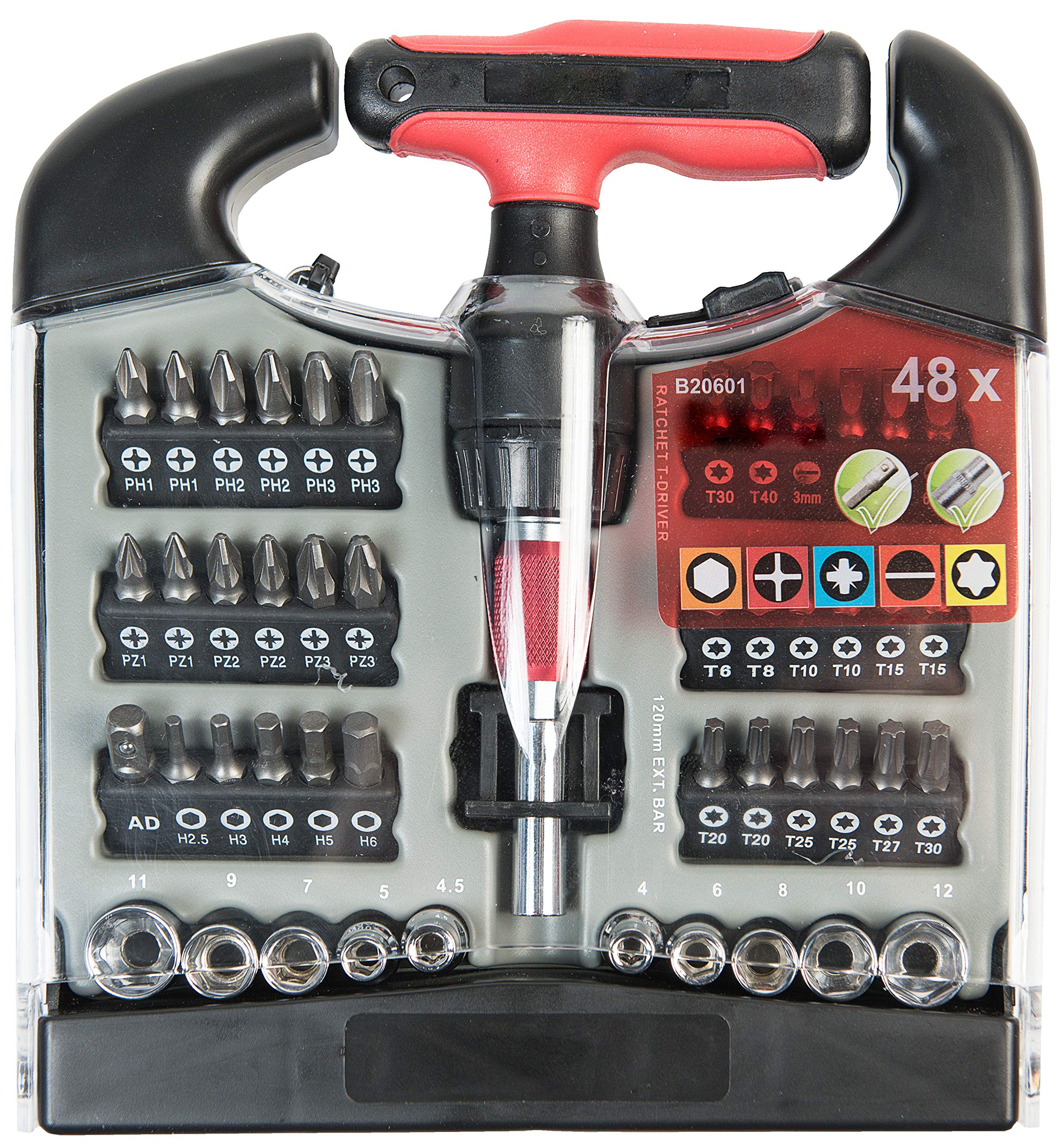 CON:P B20601 T-Ratchet Screwdriver Set, Set of 48 Pieces