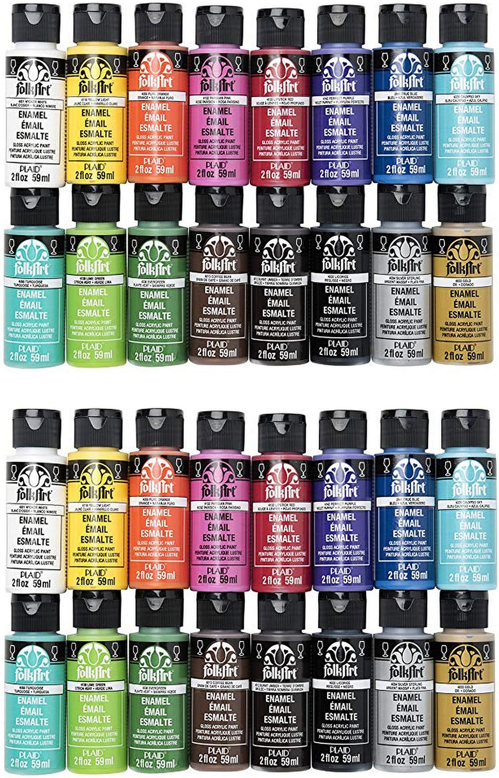 FolkArt PROMOGLS16 Enamel Glass Painting Set (2 Pack)