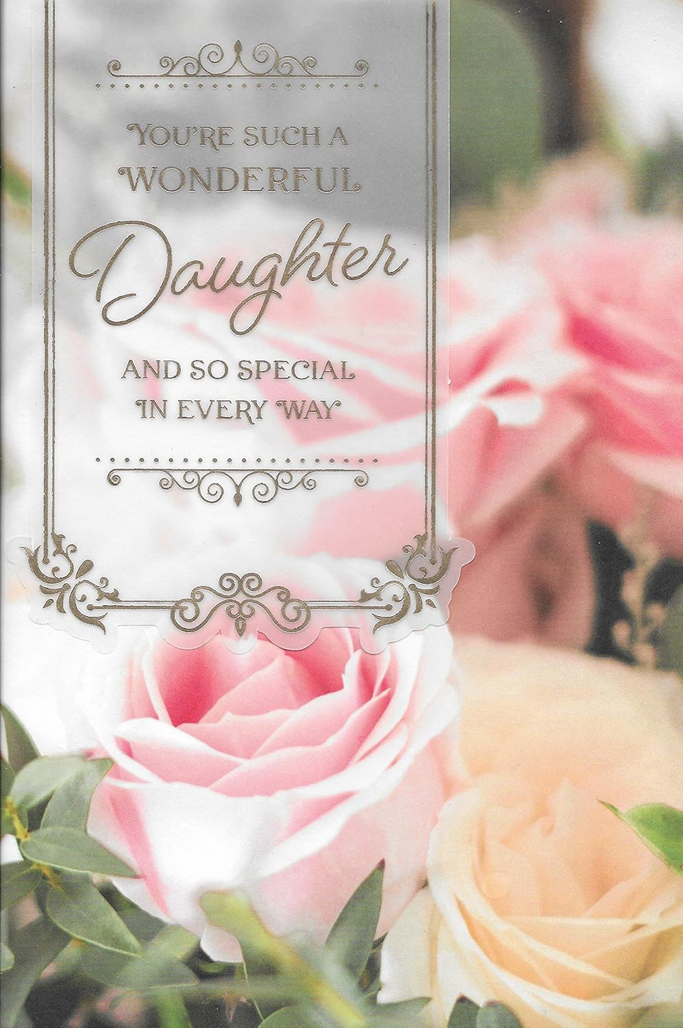 Daughter Birthday Card - Size 6" X 9", Reddish-Magenta, 6 x 9 inch