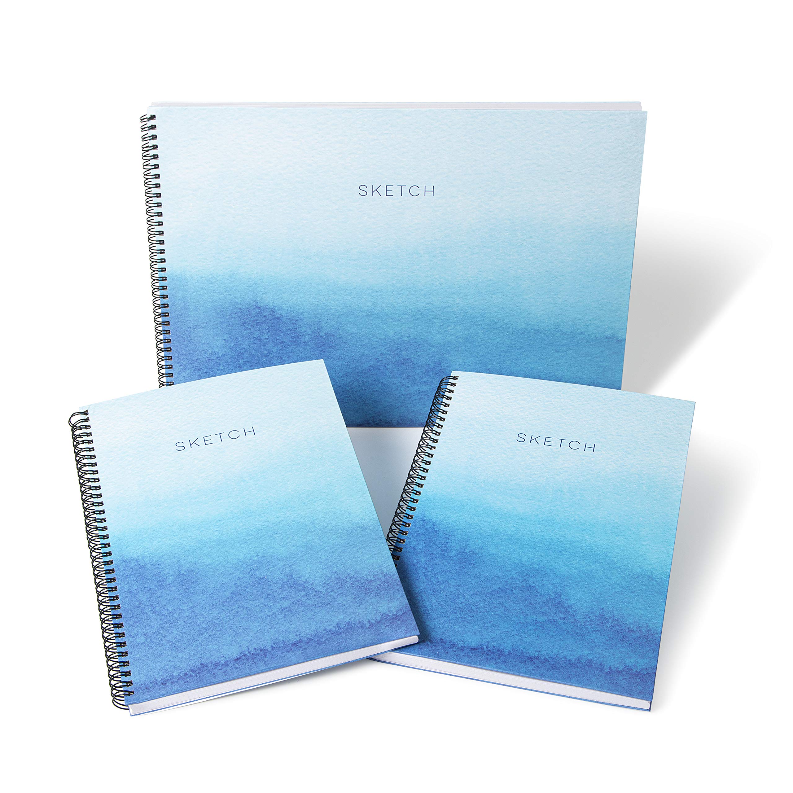 Abeec Sketch Book 3 Pack - A3 & A4 Sketchbooks - 120 Sheets - 160gsm Drawing Paper - Art Supplies for Adults