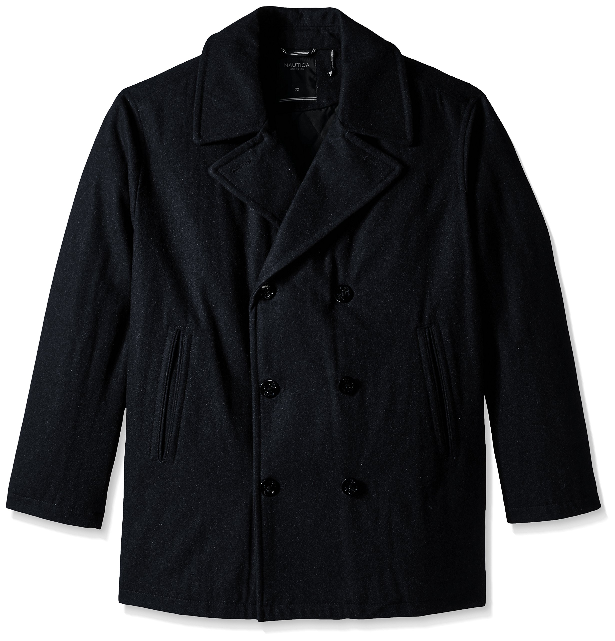 Nautica Men's Big & Tall WoolBlend Peacoat Nautical Fashions