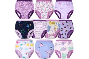 BIG ELEPHANT Toddler Training Pants, Soft Cotton Absorbent Training Underwear for Baby Boys & Girls