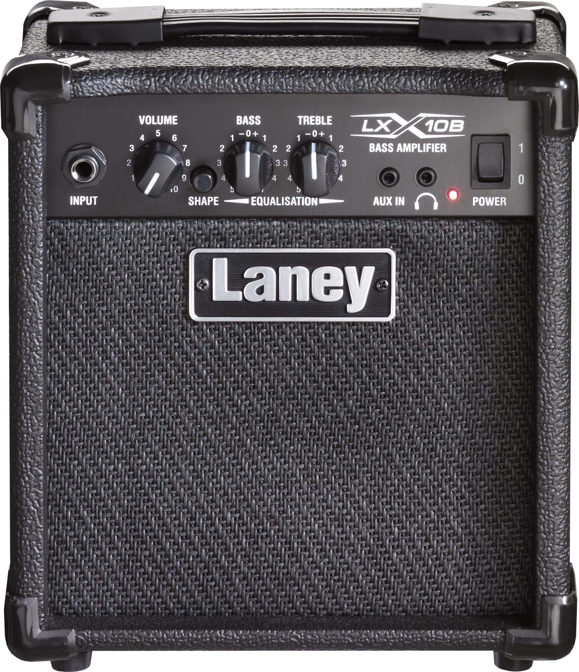 Laney LX10B Bass Guitar Amp -10W Bass Amp, 2 EQ combo portable practise guitar amplifier perfect for beginners. Headphone out for silent practise and Aux in to jam along - Black