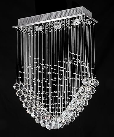 Dst Modern Transparent Glass Crystal Pendant Chandelier