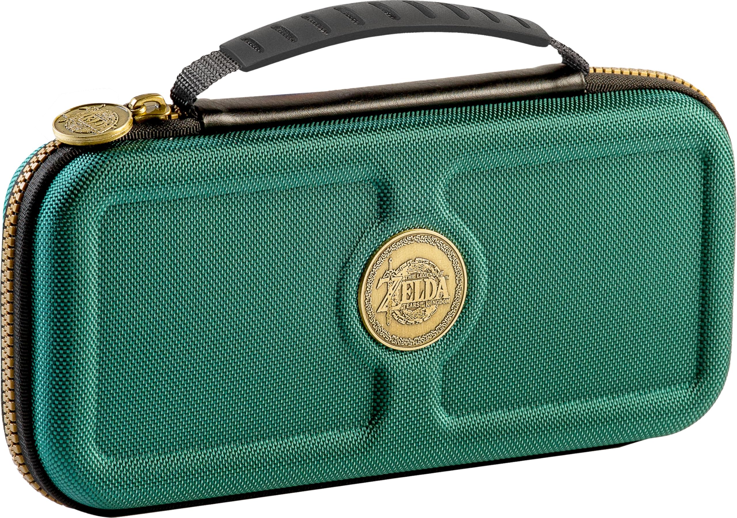 R.D.S. INDUSTRIES, INC. – Game Traveler Deluxe Licensed System Case Designed for Nintendo Switch or OLED, Legend of Zelda Tears of the Kingdom, Green Medium (NNS4000G)