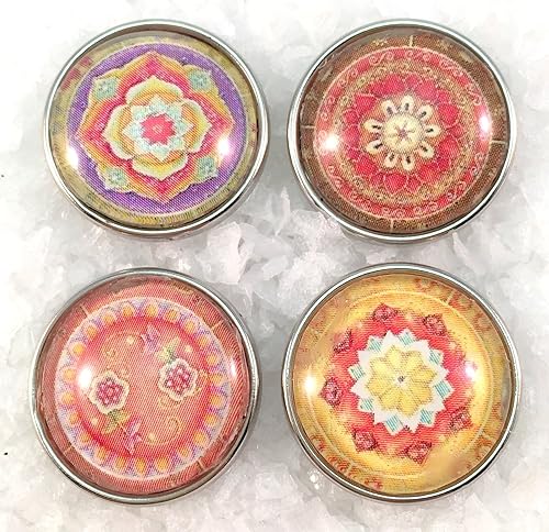 Noosa kompatibel, Click Button, Chunk, Druckknopf Mandala Weiche Farben. Der Preis ist für eine Chunk