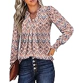 Bashafo Womens V Neck Long Sleeve Blouses Tops 2026 Spring Fashion Ruffle Cuffs Dressy Casual T-Shirts