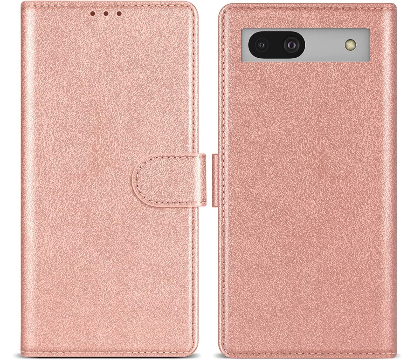 NWNK13 for Google Pixel 7A Case,Premium PU Leather Wallet Phone Case with Card Holder TPU Inner Shell Shockproof Flip Book Cover Compatible for Google Pixel 7a (Rose Gold)