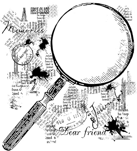 Amazon.com: Woodware 4 x 4 Clear Cling Stamps - FRS052 Magnifying Glass