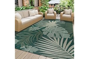 Homcomoda Outdoor Rugs 5’x8’ Waterproof Reversible Patio Rugs Outdoor Clearance Lightweight Outdoor Rugs Portable RV Camping 