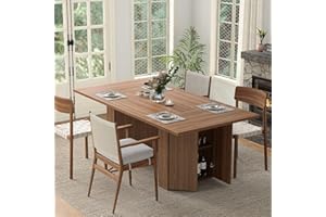 Yanosaku 78.7'' Dining Table for 4 6 8 10, Rectangular Kitchen Table with Storage, Farmhouse Dining Room Table for Kitchen, Dining Room, Living Room