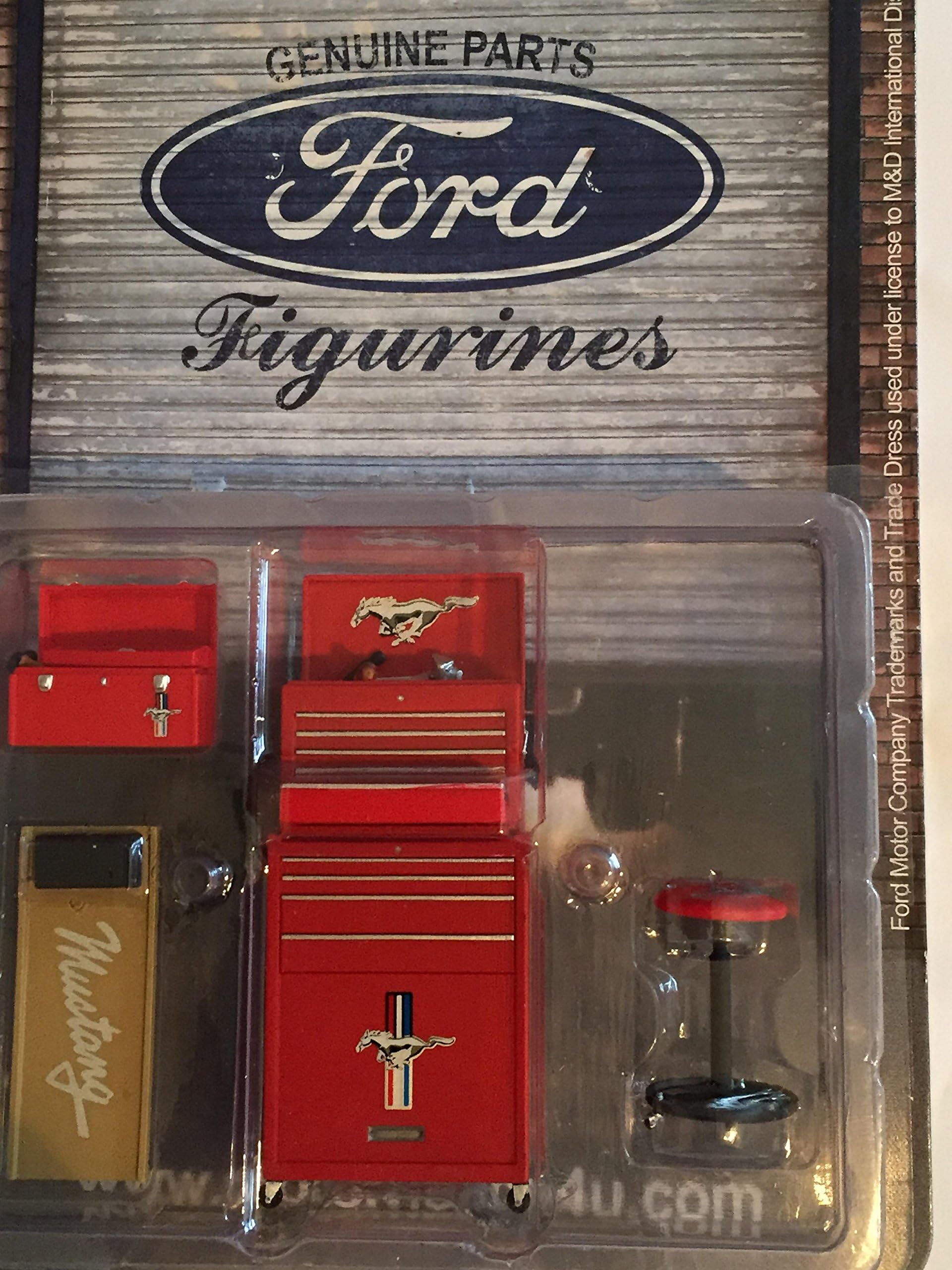 Ford Mustang 4 Piece workshop 1/18 scale Tools Set Limited edition cast resin hand painted. New
