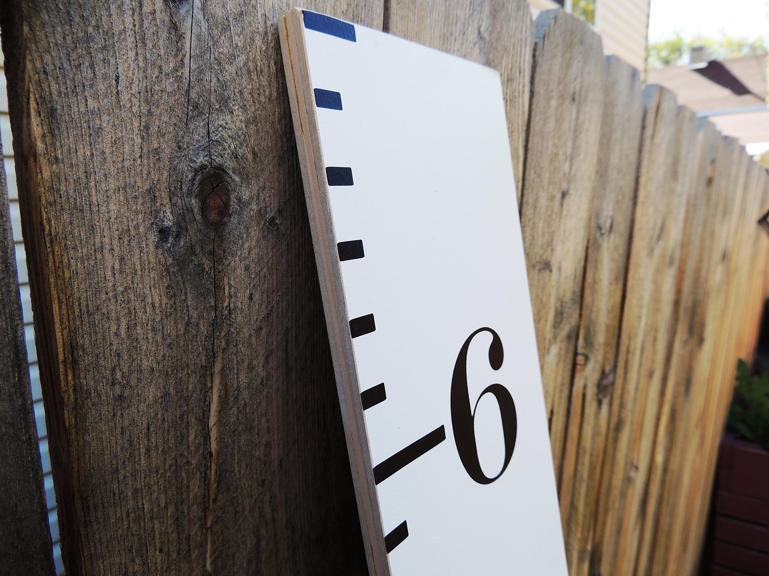WintersCottage Wood Growth Chart With FREE 12 Inch Ruler - Made in the USA - White Childrens Hanging Height Ruler Gages Children's Growth Throughout Their Life - Perfect for a Child's Bedroom or Nursery - Vintage Style Fits in Well With Any Decor - Backed By WintersCottage 60 Day Guarantee