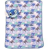 Jay Franco Disney Lilo and Stitch Nogginz Set - 40 x 50 Inch Blanket & Pillow, Kids Super Soft 2 Piece Nogginz Set