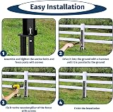 Fixmend Heavy Duty Fence Post Repair Kit Black view 4