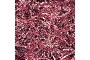 Uptotop 4oz Crinkle Cut Paper Shred Filler for Gift Wrapping Basket Filling, Birthday, Christmas, Thanksgiving, Wedding, Mother's Day, Glitter Pink (4 oz)